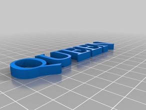 queen text 2 customized 3d print model - Mito3D