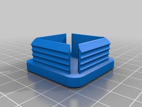 my customized custom cap square rectangular tube replacement parts 3d print model - Mito3D