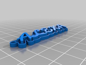 alexa 2 Schlüsselanhänger kundengebundene 3d print model - Mito3D