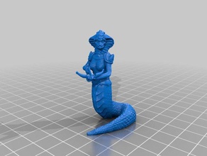 yuan-ti tracker A impressão 3d dnd em miniatura cobra yuanti 3d print model - Mito3D