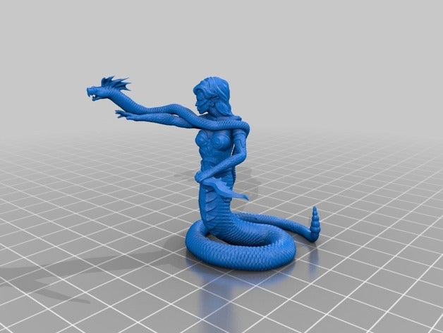 yuan-ti sorceress 3d printing dnd miniature snake yuanti 3D print model - Mito3D