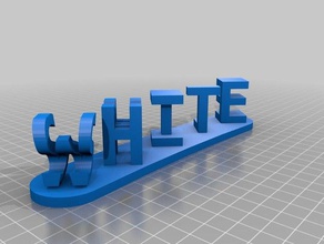 blanco y sonrisa signos logotipos personalizado 3d print model - Mito3D