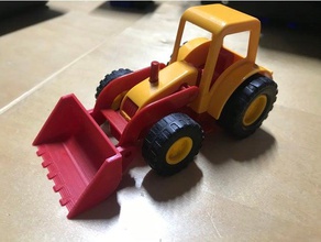 front bucket toy tractor & game accessories digger shovel 3d print model - Mito3D