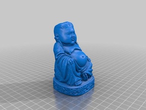 kim jong buddah flachem Boden Skulpturen un 3d print model - Mito3D