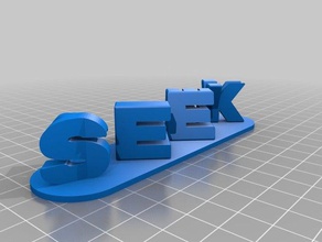 seek signs & logos customized 3d print model - Mito3D