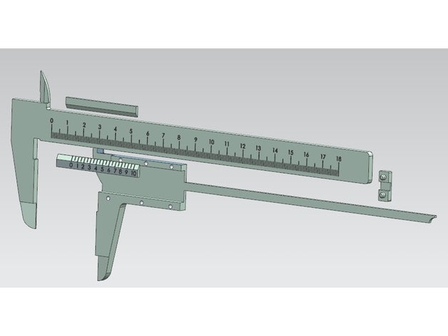 schieblehre messschieber pinza parti - nessun supporto utensili a mano stp 3D print model - Mito3D