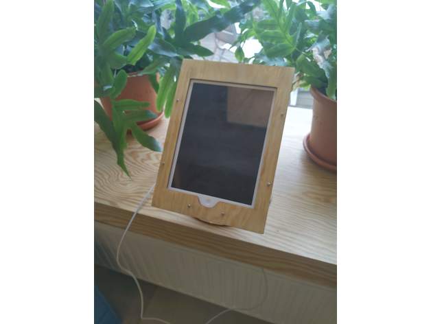 lasercut ipad 2 stand de la tablette glowforge 3D print model - Mito3D