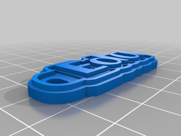 llavero edu Schlüsselanhänger kundengebundene 3D print model - Mito3D