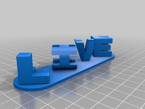 live-amore-vita segni e loghi su misura 3d print model - Mito3D