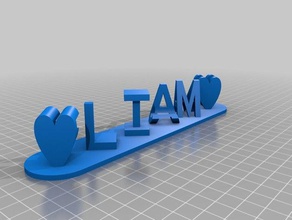 liam elijah signs & logos customized 3d print model - Mito3D
