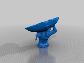 zerbrochene statue - low-poly Spielzeug & Spiele 28 aos dnd whfb 3d print model - Mito3D