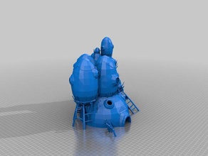primitive großes Haus 2 - low-poly Spielzeug & Spiele 28 aos dnd whfb 3d print model - Mito3D