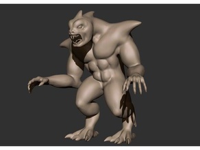 monster quicksculpt Kreaturen Kreatur Humanoide quickskulpt 3d print model - Mito3D
