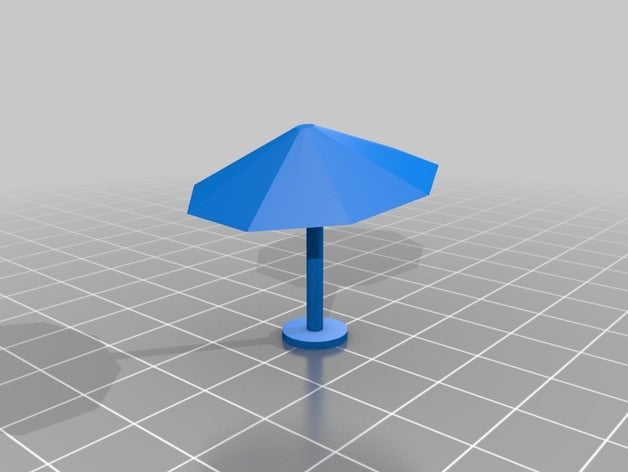 diorami elementi ombrellone arredamento arredi diorama mobili giardino lanna in miniatura patio ombrello del plastici plastico scala h0 modello n scena sergio sole 3D print model - Mito3D