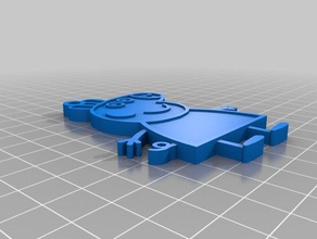 peppa pig keychain animals 3d print model - Mito3D