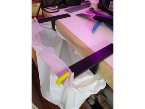 trashbag holder organization clip m llt te tenclip table trash 3d print model - Mito3D