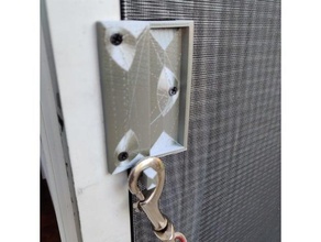 screen door handle hook household functional print home improvement sliding 3d print model - Mito3D