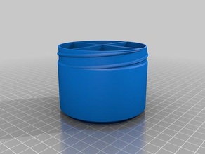 80w 60h container knurled lid containers customized 3d print model - Mito3D