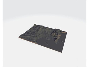 bay marseille map 3d 3d print model - Mito3D