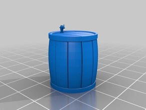 barrel minature 3d printing blender dnd miniatures 3d print model - Mito3D