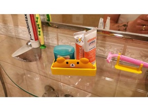 stand tooth care bathroom accessories organizer toothpaste 3d print model - Mito3D