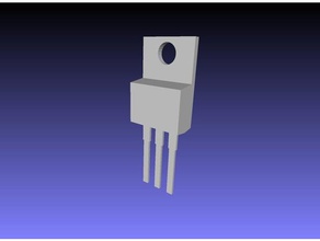 220 package model electronics buz diy hobby lm7805 mosfet parts transistor voltage regulator 3d print model - Mito3D