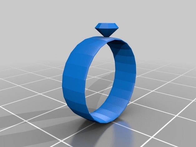 dimond ring 15 mm 3d printing 3D print model - Mito3D