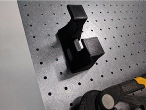 rubber malet holder organization pegboard adapter hook 3d print model - Mito3D