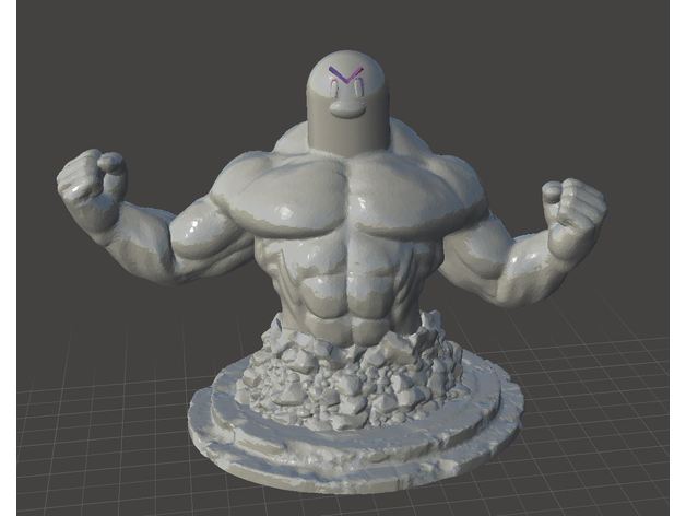 2 diglett heykeller beefy beefyarms digglet diglet hulk mem pokemon yırtık güçlü 3D print model - Mito3D