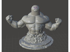 diglett 2 sculture muscoloso beefyarms digglet diglet hulk meme pokemon strappato forte 3d print model - Mito3D