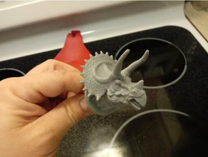 triceratops çekmece kolu hayvanlar dino dinozor kapı topuzu 3d print model - Mito3D