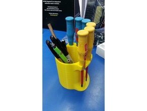 screw driver + pen holder tool holders & boxes jaycar screwdriver 3d print model - Mito3D