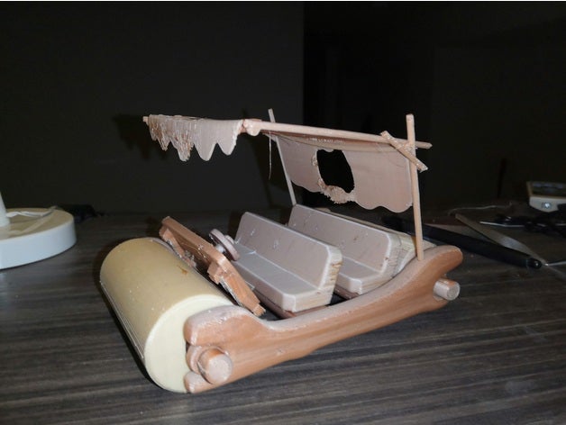 flinstone family car vehicles 3dmodel cartoon hannabarbera model openscad prehistoric stl toy vehicle 3D print model - Mito3D