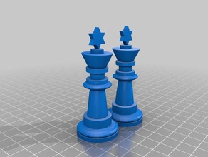 star david magen chess king 3d print model - Mito3D