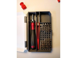 screw bit case tool holders & boxes screwdriver holder 3d print model - Mito3D