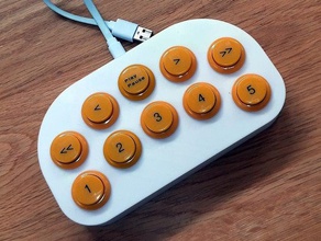 arcade düğmeleri medya klavye bilgisayar butonuna basın arcarde arduino arduinopromicro denetleyicisi mediacontroller mikroişlemci multimedya 3d print model - Mito3D