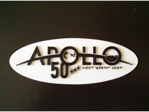 apollo 50 logo işaretler ve logolar 3d print model - Mito3D