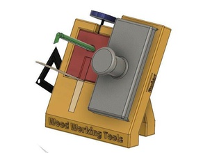 herramientas para trabajar la madera en pie portaherramientas y cajas centro de finder el calibre profundidad carpintería 3d print model - Mito3D