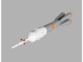 cohete soyuz-fg vehículos modelo de el a escala la ciencia soyuz espacio nave espacial 3d print model - Mito3D
