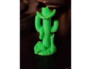 Kaktus cowboy Skulpturen 3d print model - Mito3D