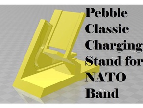stronger pebble classic charging stand nato band fashion charger remix remixchallenge watch 3d print model - Mito3D