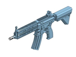 hk 416 rifle model video games assult girls frontline heckler koch hk416 gun 3d print model - Mito3D