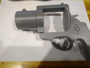 barrel split gun body mod Requisiten 3d print model - Mito3D