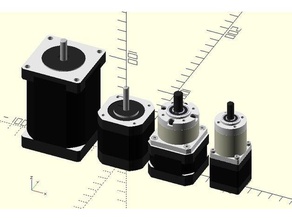 openscad hd stepper motors gearbox mockups electronics 3d print model - Mito3D