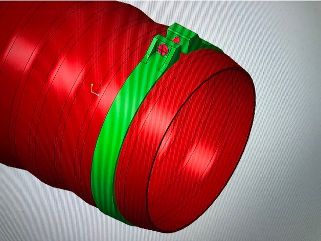 abluft-schlauchschelle mk1 il fai da te abluftsystem 10cm 3D print model - Mito3D