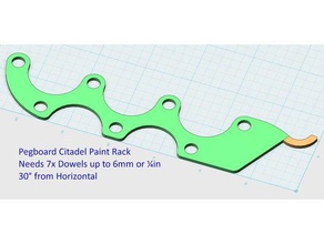 pegboard paint rack - dowels popsicle sticks art tools cheap citadel dowel easy stick shelf 3d print model - Mito3D