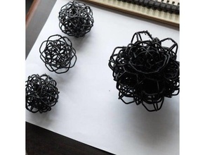 chakrahedra a arte chakra decorativos generativo hexágono lattice mandala matemática de malha paramétrico esfera trippy 3d print model - Mito3D