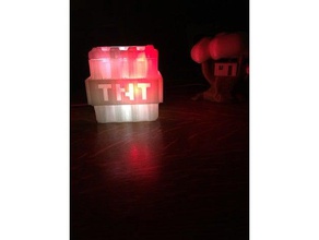 minecraft tnt gecelambası dekor lamba projeksiyon 3d print model - Mito3D