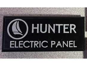 hunter logo e-panel insert sport & outdoors 3d print model - Mito3D