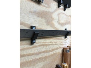 starrett rule holder tool holders & boxes bracket mount ruler woodworking 3d print model - Mito3D